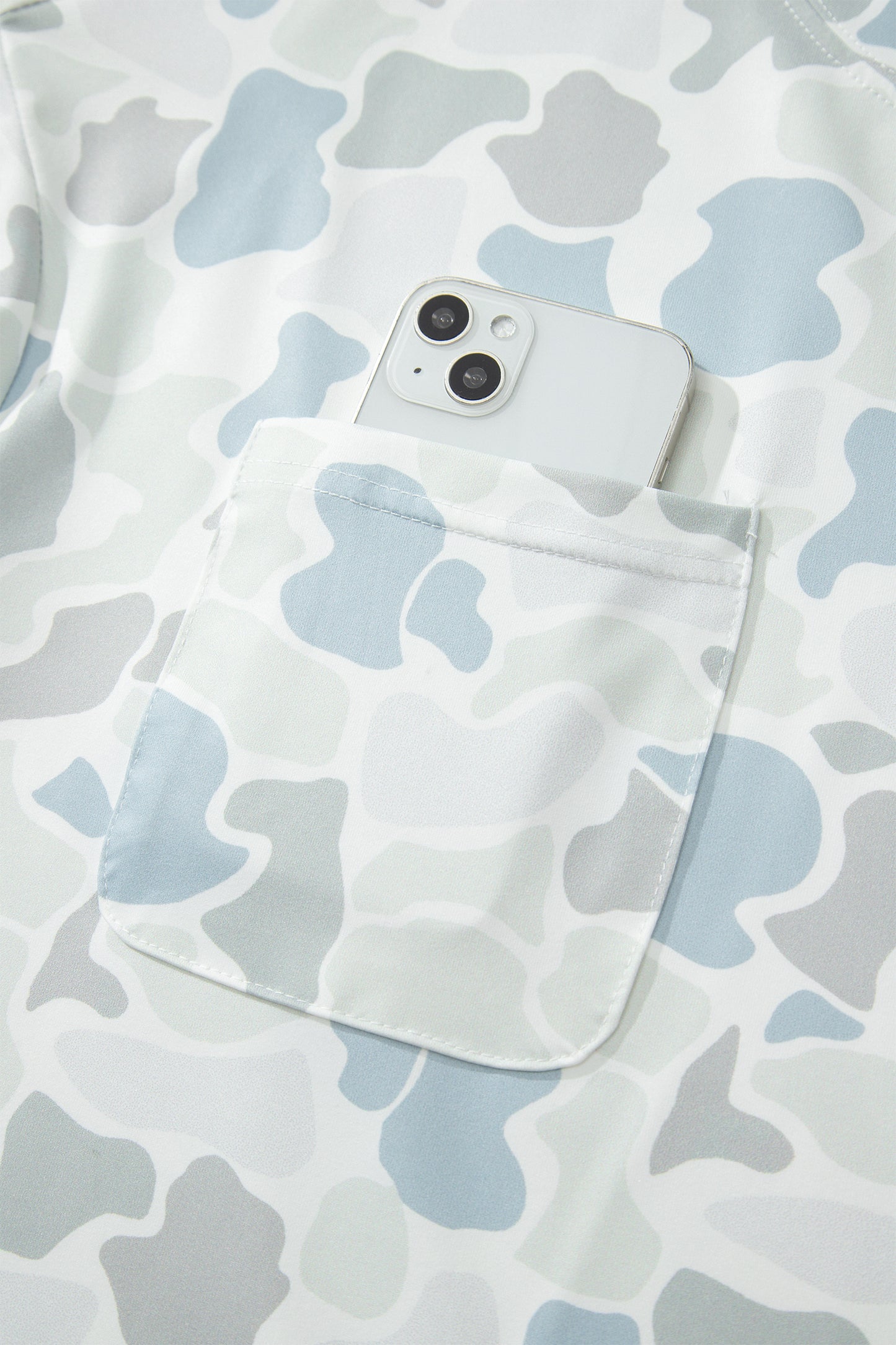 Multicolour Camouflage Print Casual Tee Drawstring Short Set