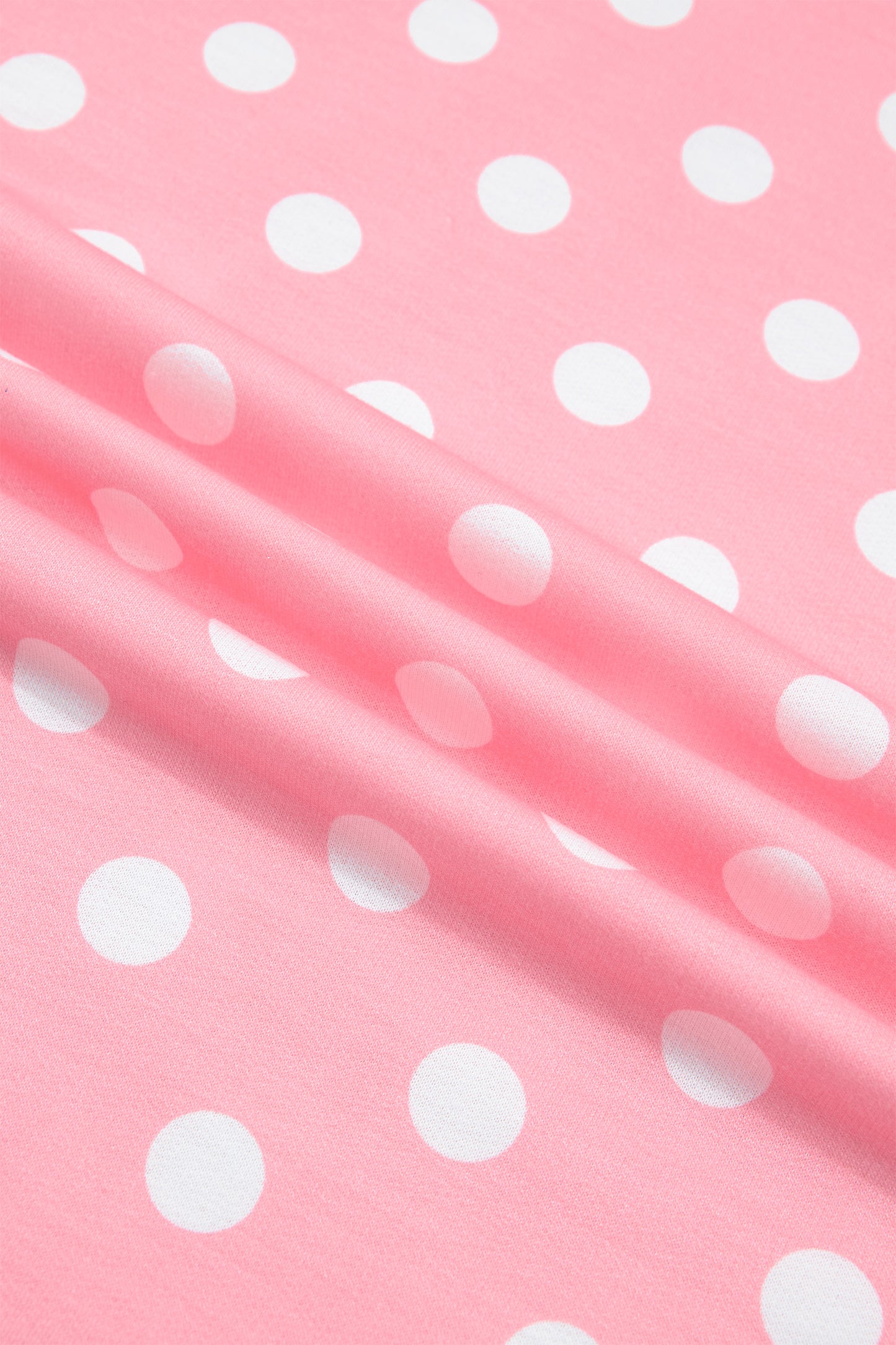 Sky Blue Polka Dot Oversized Top Drawstring Short Set